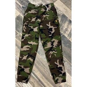 Polo Ralph Lauren Boys Sweatpants Camo Joggers Camouflage Orange Pony Small 8
